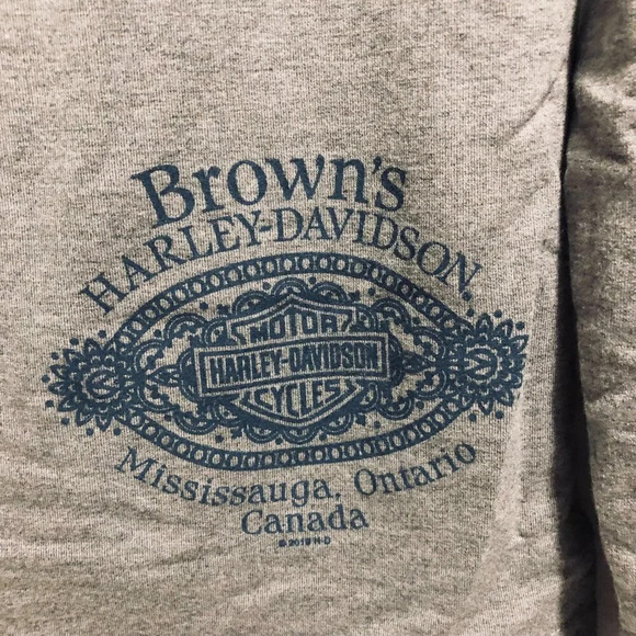 Harley Davidson Hooded  Sweatshirt Size Small Grey Pullover - Picture 11 of 16